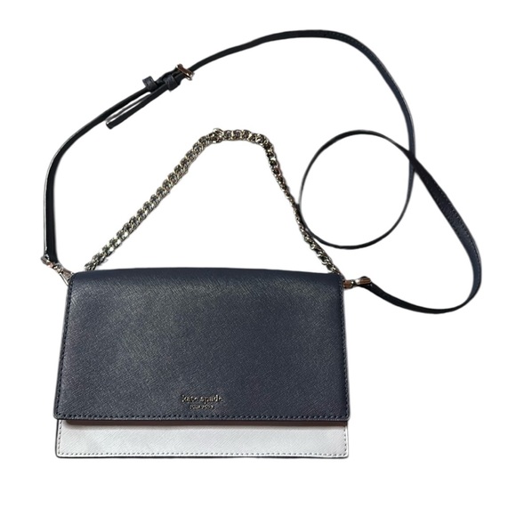 Kate Spade Cameron Grand Convertible Colorblock Crossbody/Handbag Navy/Lt Blue - Picture 1 of 15